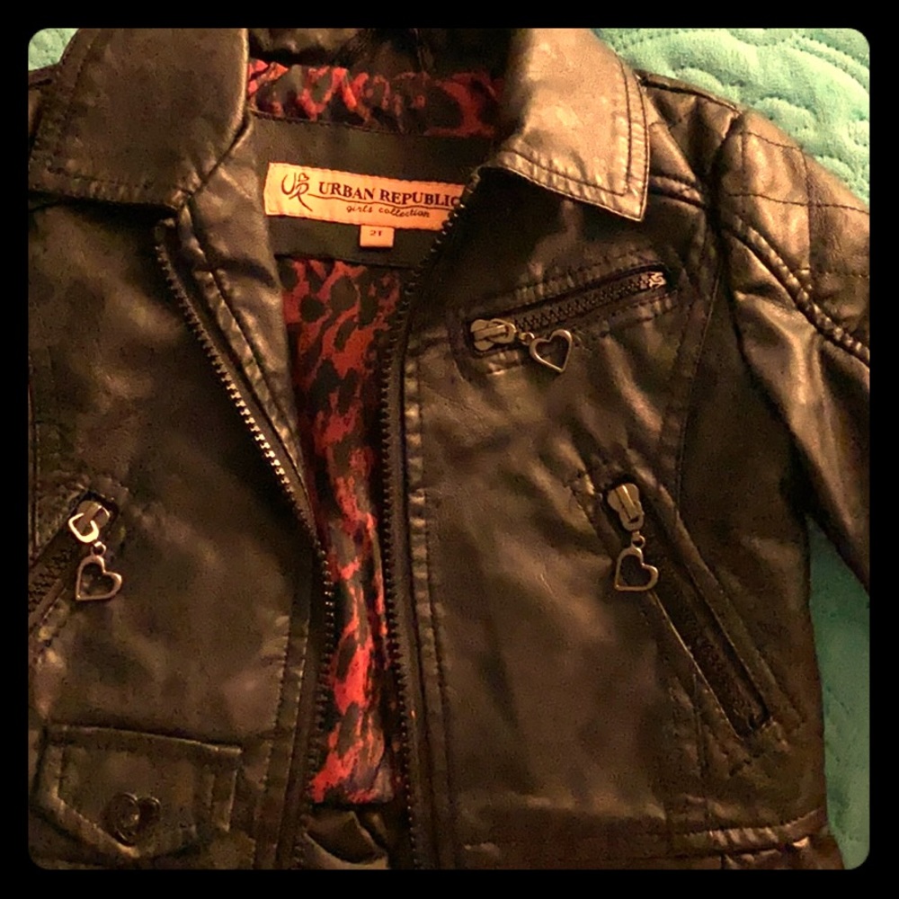Black leather jacket